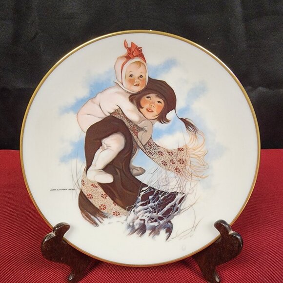 Vintage Royal Devon Collectible Plate "Winter Winds" - Picture 1 of 8